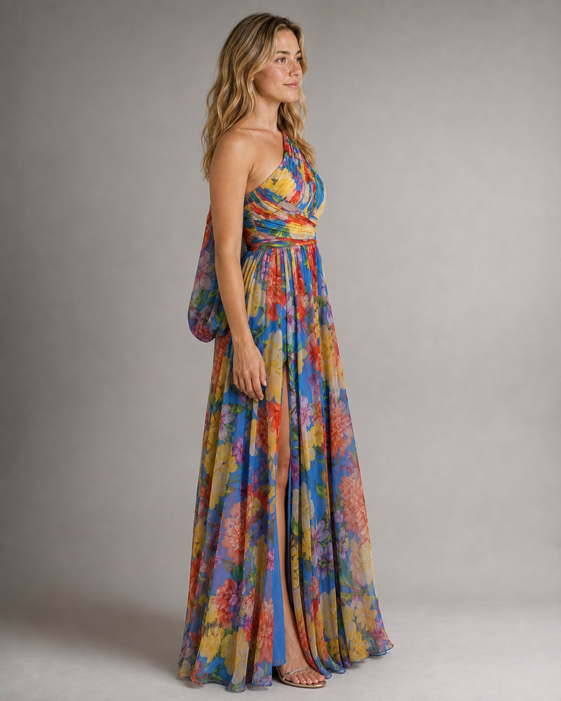Valentina One-Shoulder Maxi Dress | Women's Floral Resort Gown