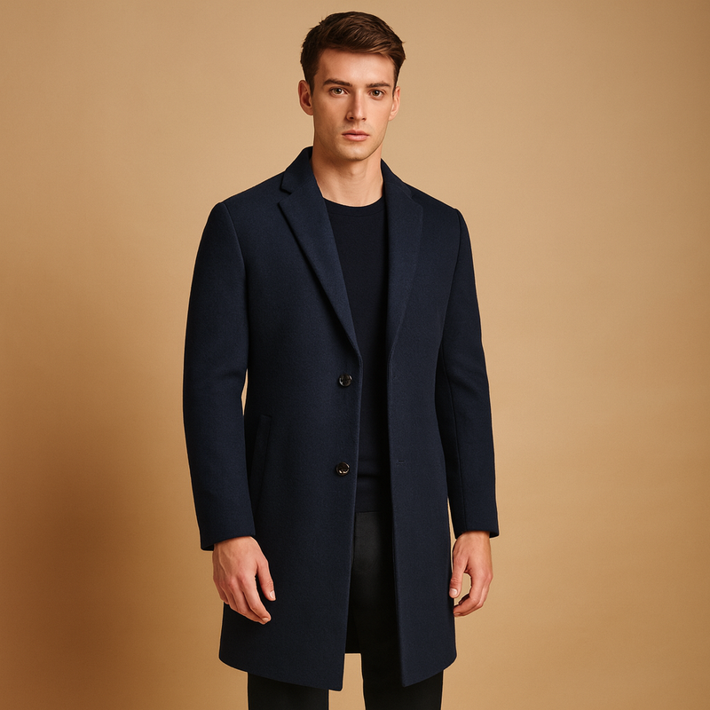 Trench Coat – Two-Button Classic – Tailored Fit – Men's Winter Overcoat Australia