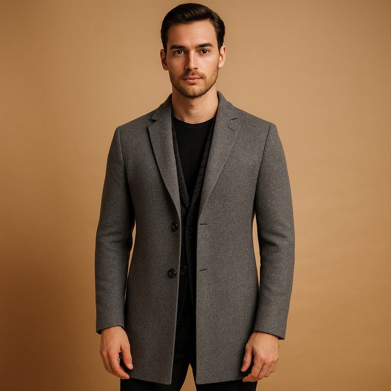 Trench Coat – Two-Button Classic – Tailored Fit – Men's Winter Overcoat Australia