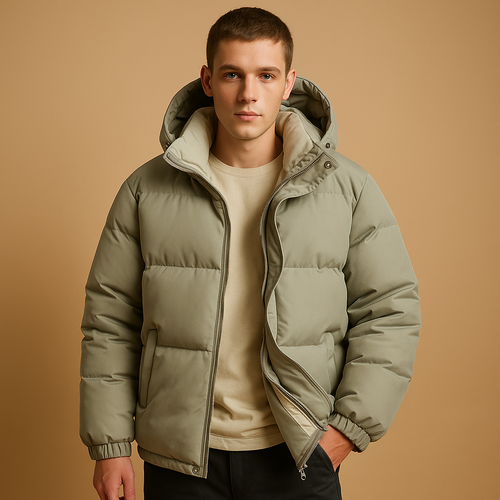 Puffer Jacket – Lightweight Quilted Hooded – Slim Fit – Men's Winter Outerwear Australia