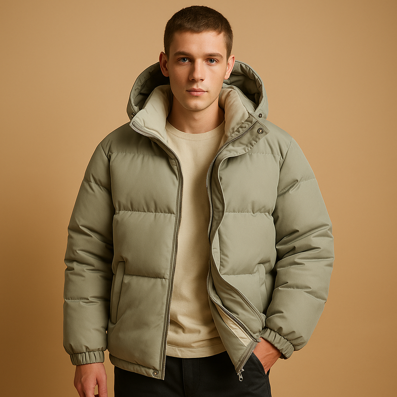 Puffer Jacket – Lightweight Quilted Hooded – Slim Fit – Men's Winter Outerwear Australia