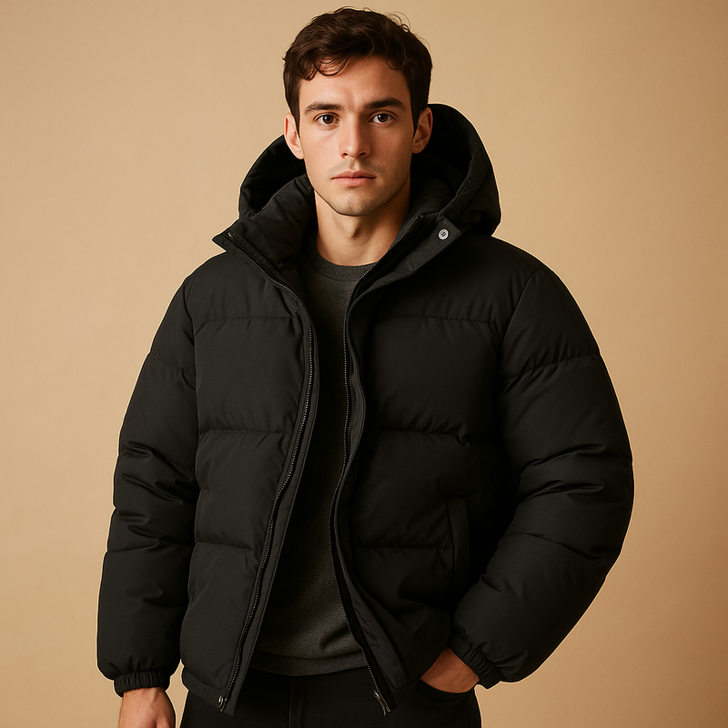 Puffer Jacket – Lightweight Quilted Hooded – Slim Fit – Men's Winter Outerwear Australia