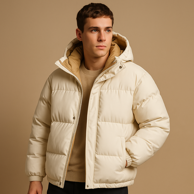 Puffer Jacket – Lightweight Quilted Hooded – Slim Fit – Men's Winter Outerwear Australia