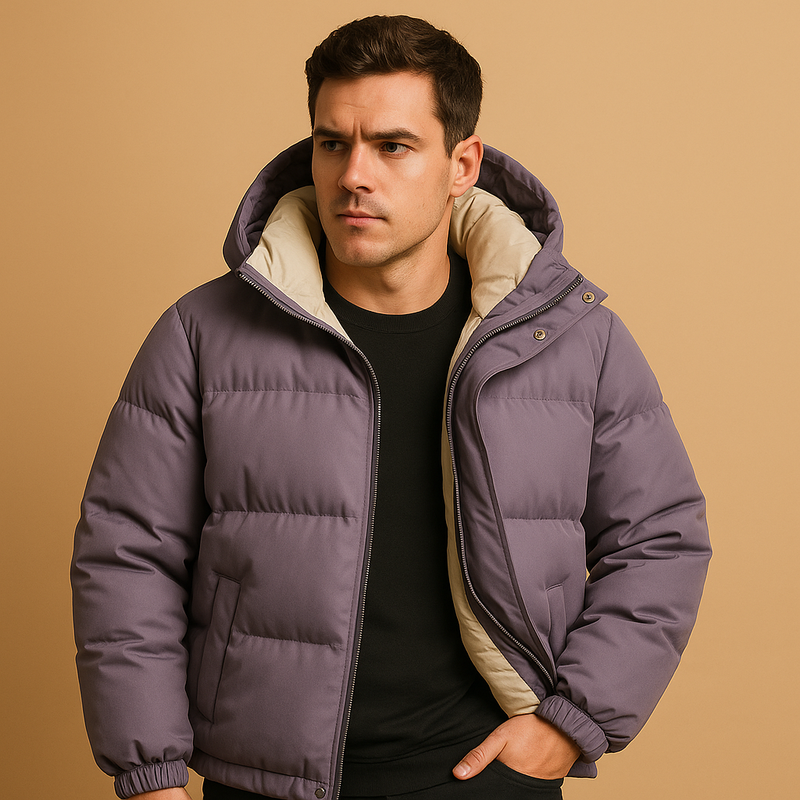 Puffer Jacket – Lightweight Quilted Hooded – Slim Fit – Men's Winter Outerwear Australia