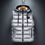 Gilet Jacket – Cotton Blend Plaid Insulated – Regular Fit – Men's Winter Outerwear Australia in Grey