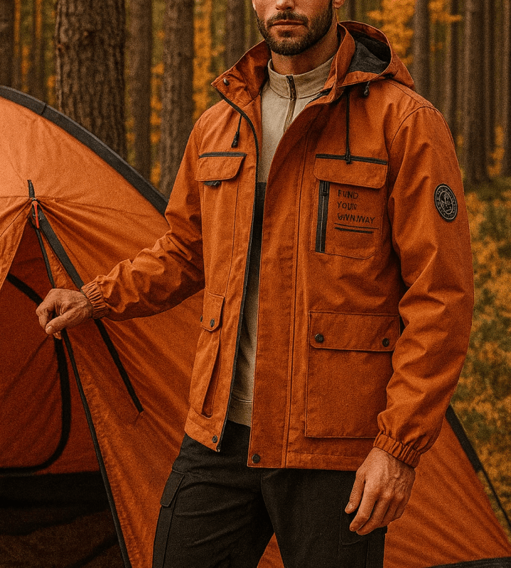Windbreaker Jacket – Checkered Zip-Up Hooded – Regular Fit – Men's Winter Outerwear Australia