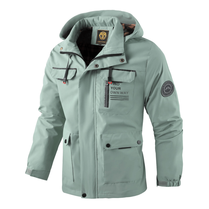 Windbreaker Jacket – Checkered Zip-Up Hooded – Regular Fit – Men's Winter Outerwear Australia