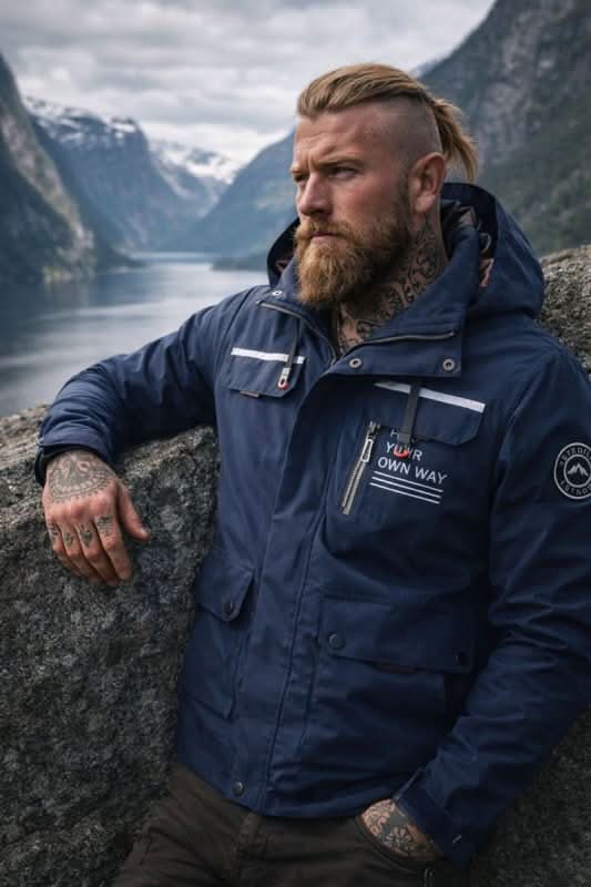 Windbreaker Jacket – Checkered Zip-Up Hooded – Regular Fit – Men's Winter Outerwear Australia