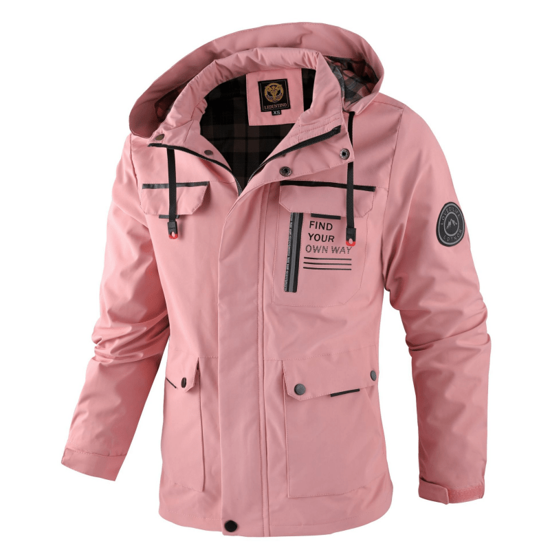 Windbreaker Jacket – Checkered Zip-Up Hooded – Regular Fit – Men's Winter Outerwear Australia
