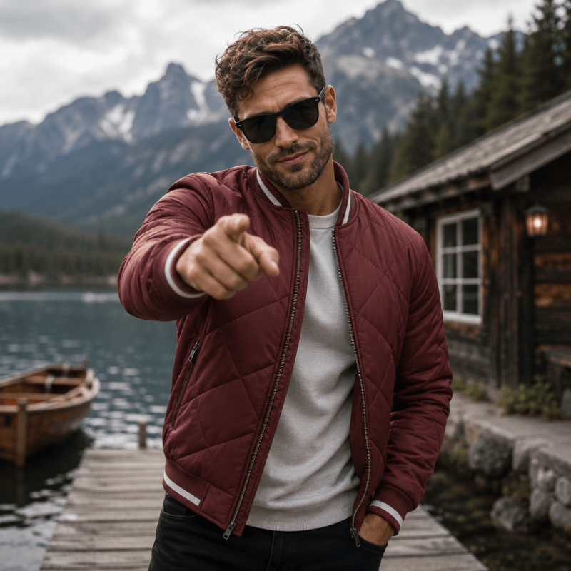 Quilted Jacket – Diamond Quilted Lightweight – Slim Fit – Men's Smart Casual Outerwear Australia
