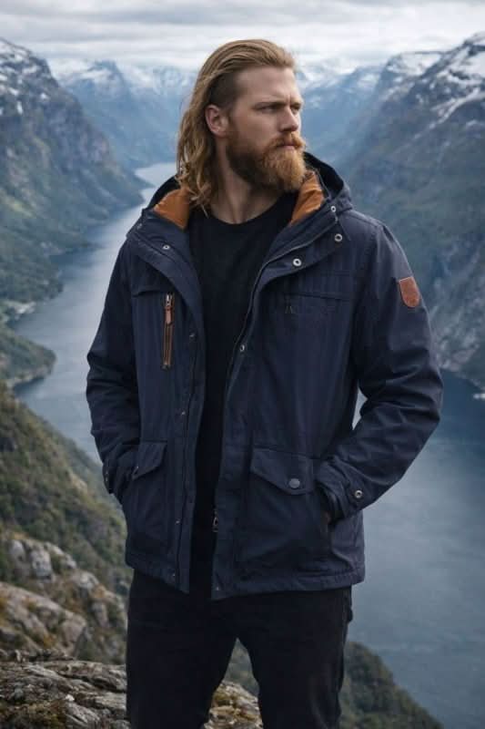 Winter Jacket – Fleece-Lined Showerproof Detachable Hood – Regular Fit – Men's Winter Outerwear Australia