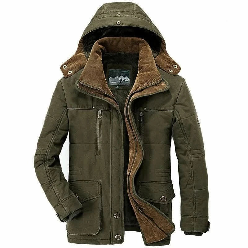 Winter Jacket – Triple Insulated Fleece-Lined Detachable Hood – Regular Fit – Men's Winter Outerwear Australia