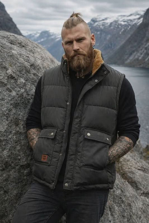 Gilet Jacket – Fleece-Lined Insulated Sleeveless – Regular Fit – Men's Winter Outerwear Australia
