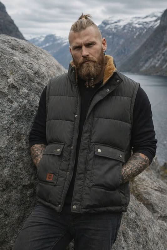 Gilet Jacket – Fleece-Lined Insulated Sleeveless – Regular Fit – Men's Winter Outerwear Australia