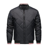 Quilted Jacket – Diamond Quilted Lightweight – Slim Fit – Men's Smart Casual Outerwear Australia in Black