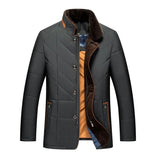 Quilted Jacket – Faux Fur Collar Tailored – Regular Fit – Men's Winter Outerwear Australia in Black