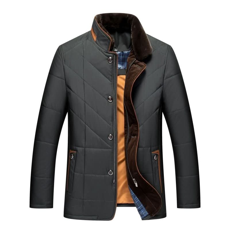 Quilted Jacket – Faux Fur Collar Tailored – Regular Fit – Men's Winter Outerwear Australia