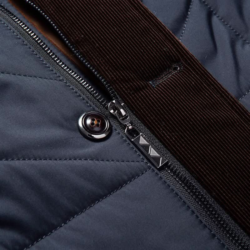 Quilted Jacket – Faux Fur Collar Tailored – Regular Fit – Men's Winter Outerwear Australia