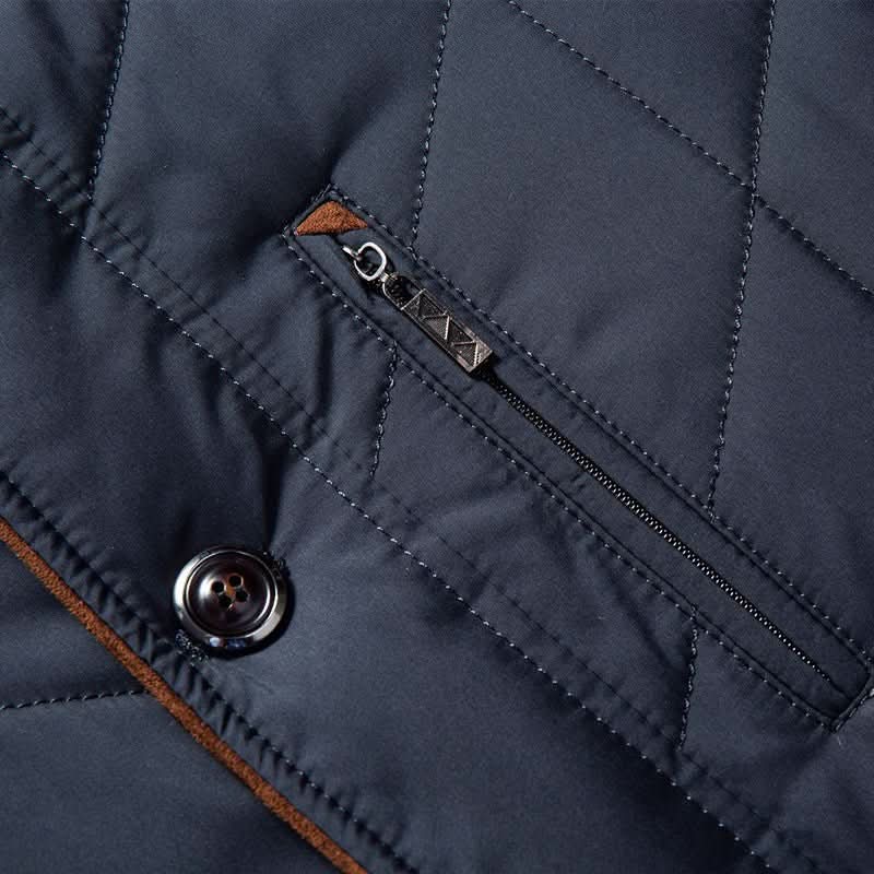 Quilted Jacket – Faux Fur Collar Tailored – Regular Fit – Men's Winter Outerwear Australia