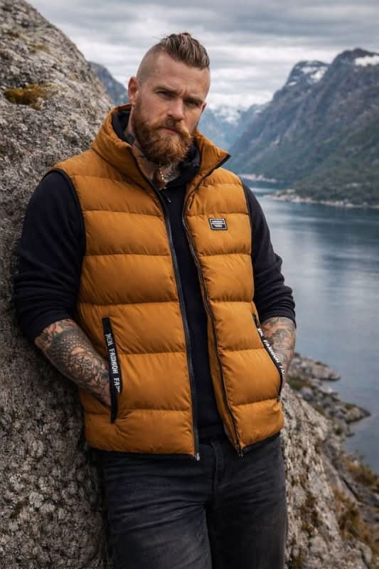 Gilet Jacket – Padded Insulated Sleeveless – Regular Fit – Men's Winter Outerwear Australia