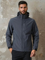Winter Jacket – Water-Resistant Insulated Hooded – Relaxed Fit – Men's Winter Outerwear Australia in Grey
