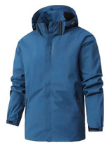 Winter Jacket – Water-Resistant Insulated Hooded – Relaxed Fit – Men's Winter Outerwear Australia in Blue