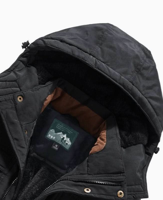 Winter Jacket – Fleece-Lined Showerproof Detachable Hood – Regular Fit – Men's Winter Outerwear Australia
