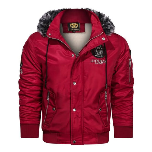 Bomber Jacket – Insulated Faux Fur Hood – Regular Fit – Men's Winter Outerwear Australia