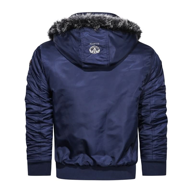 Bomber Jacket – Insulated Faux Fur Hood – Regular Fit – Men's Winter Outerwear Australia
