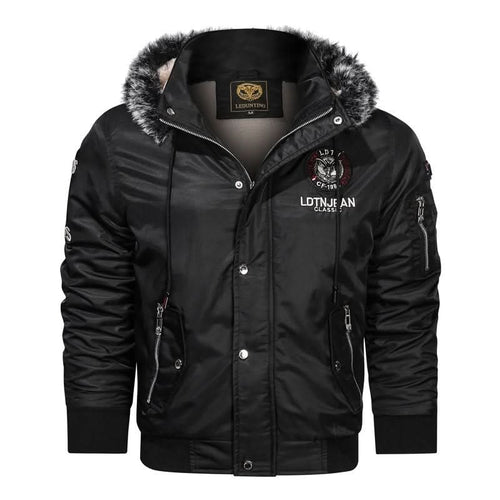 Bomber Jacket – Insulated Faux Fur Hood – Regular Fit – Men's Winter Outerwear Australia