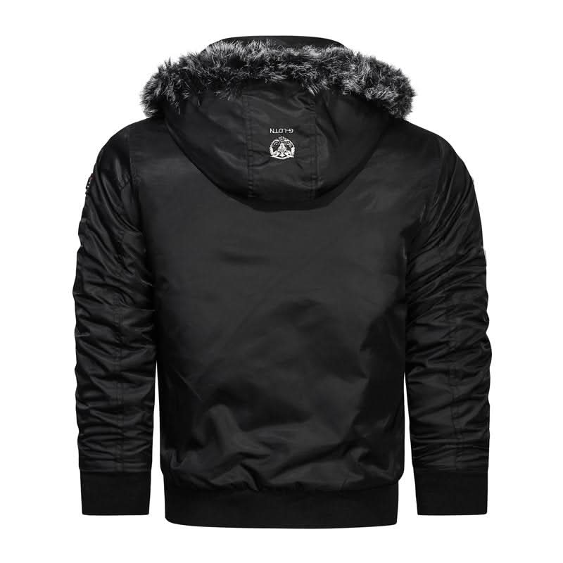 Bomber Jacket – Insulated Faux Fur Hood – Regular Fit – Men's Winter Outerwear Australia