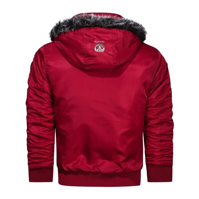 Bomber Jacket – Insulated Faux Fur Hood – Regular Fit – Men's Winter Outerwear Australia