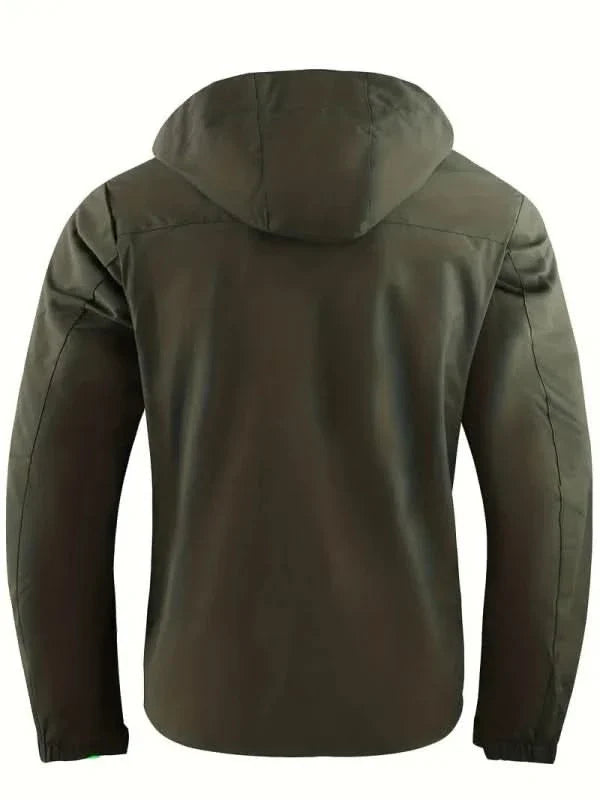 Windbreaker Jacket – Checkered Zip-Up Hooded – Regular Fit – Men's Winter Outerwear Australia