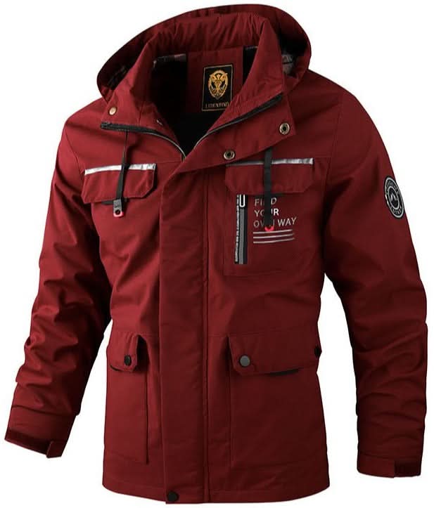 Windbreaker Jacket – Checkered Zip-Up Hooded – Regular Fit – Men's Winter Outerwear Australia