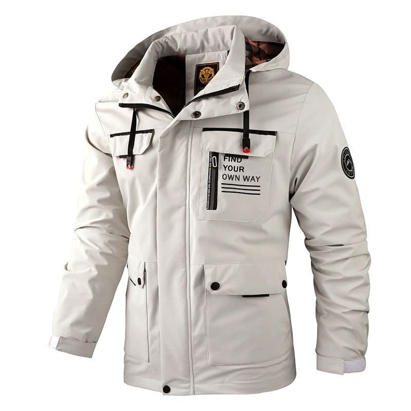 Windbreaker Jacket – Checkered Zip-Up Hooded – Regular Fit – Men's Winter Outerwear Australia