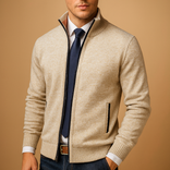 Men’s Zip-Up Vest – Classic and Versatile Layer | Timeless Everyday Comfort in Beige