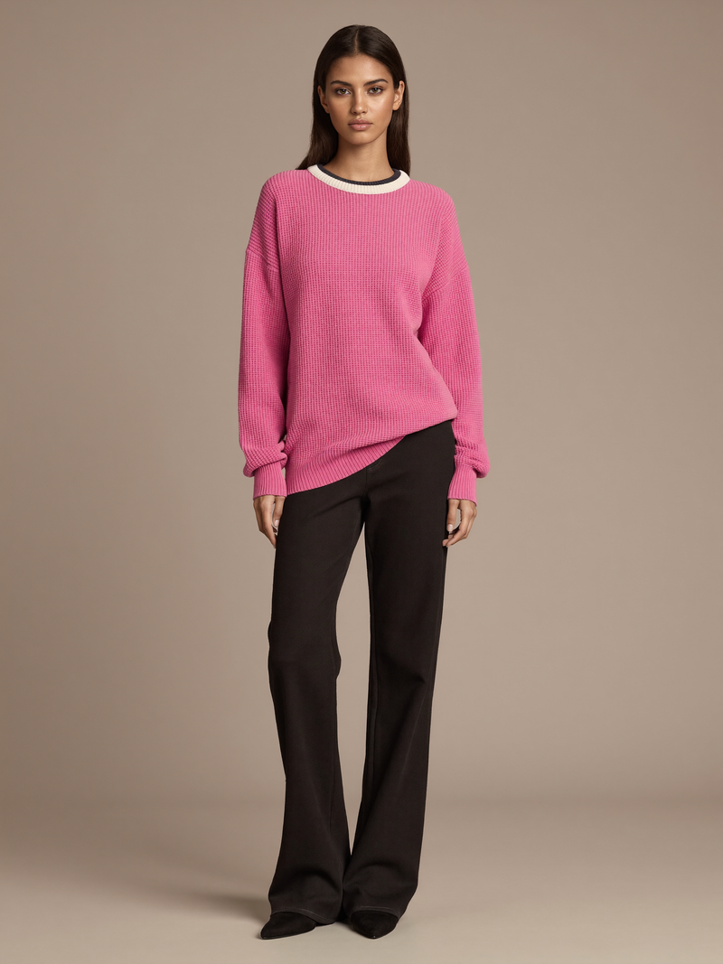 Women's Textured Sweater – Lightweight Relaxed Knit – Spring Layering Australia