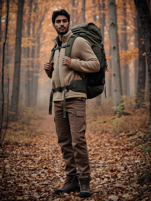 Cargo Trousers – Cotton Canvas Insulated – Straight Tapered Fit – Men's Workwear Australia