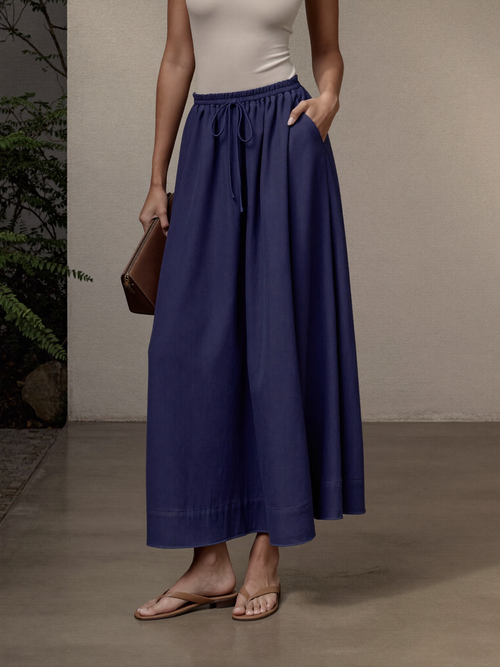 Women's Palazzo Trousers – High-Waisted Wide-Leg – Casual Australia