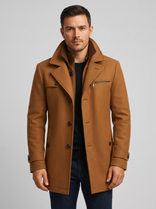 Winter Jacket – Waterproof Insulated – Regular Fit – Men's Cold Weather Outerwear Australia in Brown