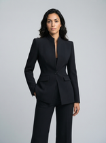 Women's Blazer & Palazzo Set – Tailored Relaxed Fit – Office Casual Australia in Black