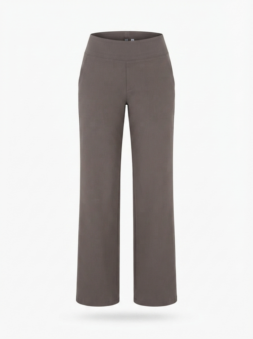 Women's Stretch Trousers – High-Waist Elastic – Office Casual Australia