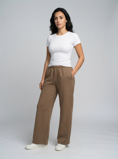 Women's Jogging Pants – Wide-Leg Soft Fabric – Relaxed Fit Australia