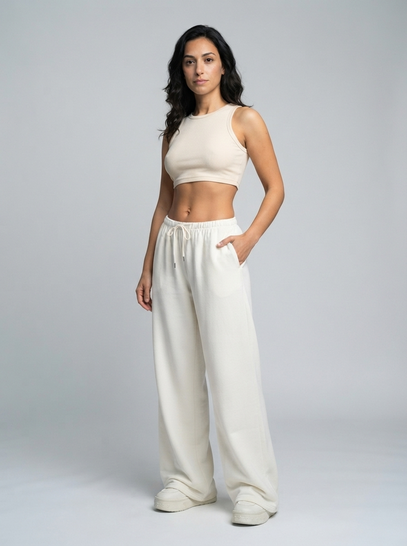 Women's Jogging Pants – Wide-Leg Soft Fabric – Relaxed Fit Australia