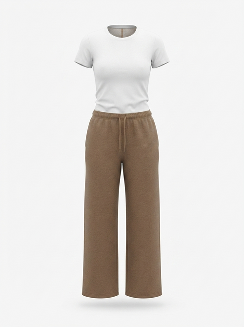 Women's Jogging Pants – Wide-Leg Soft Fabric – Relaxed Fit Australia