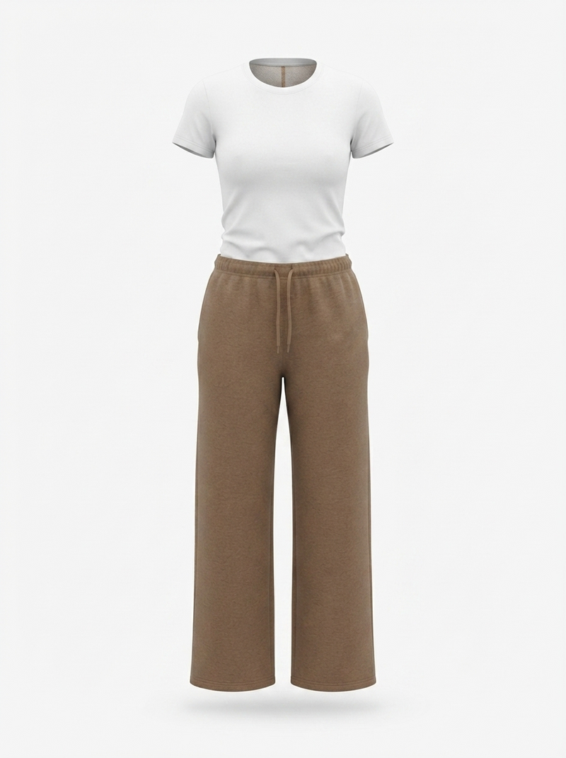 Women's Jogging Pants – Wide-Leg Soft Fabric – Relaxed Fit Australia