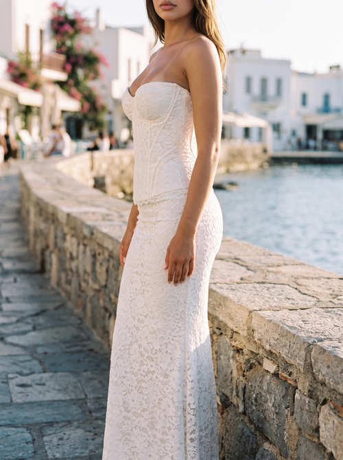 Genevieve Corset Maxi Dress | Women's Strapless Wedding Gown