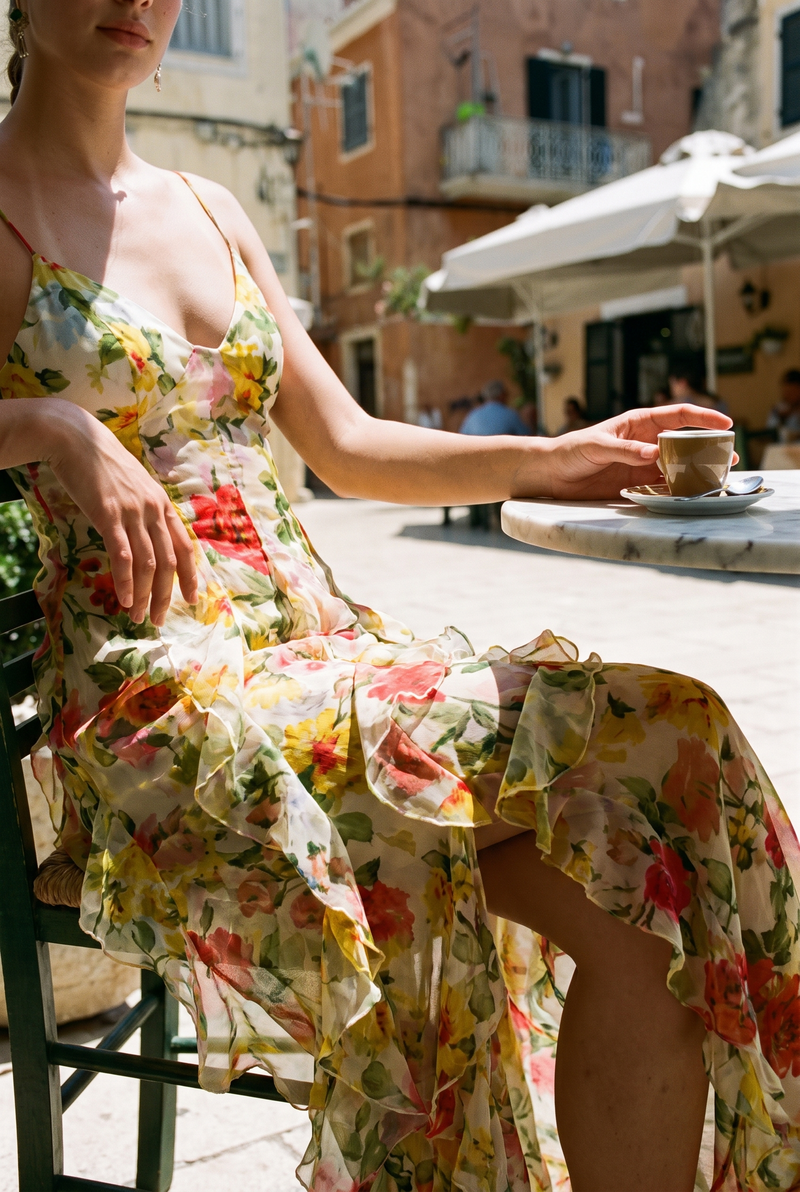 Cleo Tiered Maxi Dress | Women's V-Neck Occasion Gown