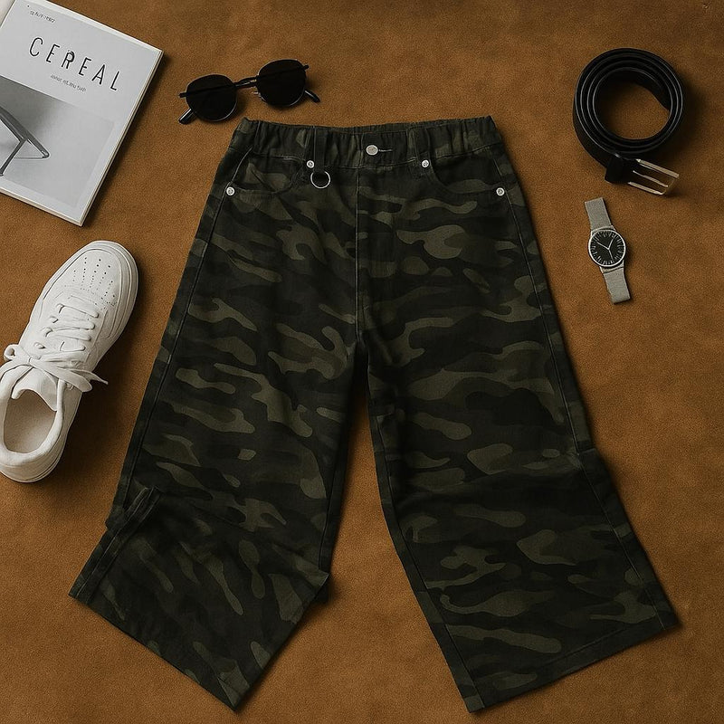 Cargo Pants – Camouflage Print Wide-Leg – Men's Casual Australia