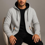 Hooded Jacket – Fleece-Lined Longline – Relaxed Fit – Men's Winter Outerwear Australia in White
